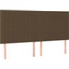 vidaXL Testiere 4 pz. Tessuto marrone scuro 100x5x78/88 cm