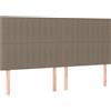 vidaXL Testiere 4 pezzi Tessuto Taupe 100x5x78/88 cm