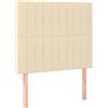 vidaXL Testiere 2 pezzi Tessuto Crema 100x5x78/88 cm