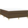 vidaXL Telaio letto a molle scure 140x190 cm in tessuto