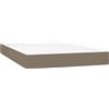 vidaXL Materasso a molle insacchettate Taupe 120x200x20 cm tessuto