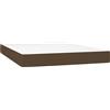 vidaXL Materasso a molle insacchettate marrone scuro 140x200x20 cm tessuto