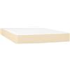 vidaXL Materasso a molle insacchettate crema 120x200x20 cm tessuto