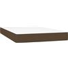vidaXL Materasso a molle insacchettate marrone scuro 120x200x20 cm tessuto