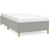 vidaXL Struttura letto senza materasso grigio chiaro 90x190 cm tessuto