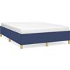 vidaXL Struttura letto senza materasso blu 140x200 cm tessuto