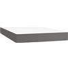 vidaXL Materasso a molle insacchettate grigio 120x200x20 cm in Pelle finta