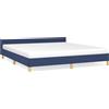vidaXL Struttura letto con testiera senza materasso Blu 160x200 cm tessuto