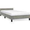 vidaXL Struttura letto senza materasso grigio chiaro 90x190 cm in velluto