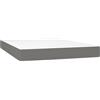 vidaXL Materasso a molle insacchettate grigio scuro 140x190x20 cm tessuto