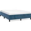 vidaXL Struttura letto senza materasso blu scuro 140x200 cm velluto