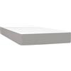 vidaXL Materasso a molle insacchettate grigio chiaro 80x200x20 cm tessuto
