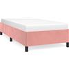 vidaXL Struttura letto rosa 100x200 cm in velluto