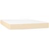 vidaXL Materasso a molle insacchettate crema 140x190x20 cm tessuto