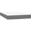 vidaXL Materasso a molle insacchettate grigio scuro 120x200x20 cm tessuto