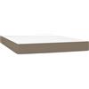 vidaXL Materasso a molle insacchettate Taupe 140x190x20 cm tessuto