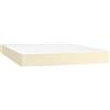 vidaXL Materasso a molle insacchettate crema 140x190x20 cm in Pelle finta