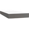 vidaXL Materasso a molle insacchettate grigio 90x200x20 cm in Pelle finta