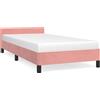 vidaXL Struttura letto con testiera senza materasso Rosa 80x200 cm in velluto
