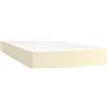 vidaXL Materasso a molle insacchettate crema 100x200x20 cm in Pelle finta