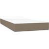 vidaXL Materasso a molle insacchettate Taupe 100x200x20 cm tessuto