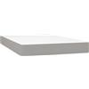vidaXL Materasso a molle insacchettate grigio chiaro 120x200x20 cm tessuto