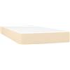 vidaXL Materasso a molle insacchettate crema 90x190x20 cm tessuto
