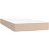 vidaXL Materasso a molle insacchettate Cappuccino 90x200x20 cm in Pelle finta