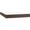 vidaXL Materasso a molle insacchettate marrone 140x190x20 cm in Pelle finta