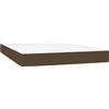 vidaXL Materasso a molle insacchettate marrone scuro 140x190x20 cm tessuto