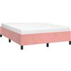 vidaXL Lettino Rosa 140x190 cm Velluto