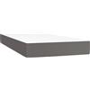 vidaXL Materasso a molle insacchettate grigio 100x200x20 cm in Pelle finta