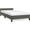 vidaXL Struttura letto senza materasso grigio scuro 90x190 cm in velluto