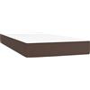 vidaXL Materasso a molle insacchettate marrone 90x200x20 cm in Pelle finta