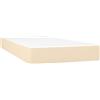 vidaXL Materasso a molle insacchettate, medio, color crema, 100x200x20 cm, rivestimento in tessuto