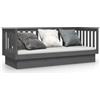 vidaXL Letto da giorno grigio 75x190 cm in legno di pino massiccio
