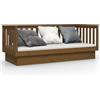 vidaXL Letto da giorno marrone miele 75x190 cm in legno di pino massiccio