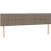 vidaXL Testiere 2 pezzi Tessuto Taupe 80x5x78/88 cm