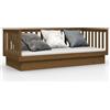 vidaXL Letto da giorno marrone miele 80x200 cm in legno di pino massiccio