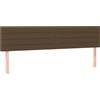 vidaXL Testiere 2 pz. Tessuto marrone scuro 80x5x78/88 cm