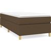 vidaXL Struttura letto Boxspring marrone scuro 80x200 cm in tessuto