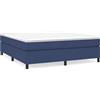 vidaXL Struttura letto Boxspring blu 180x200 cm in tessuto