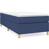 vidaXL Struttura letto Boxspring blu 90x190 cm in tessuto
