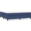 vidaXL Struttura letto Boxspring blu 200x200 cm in tessuto
