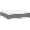 vidaXL Struttura letto senza materasso grigio scuro 180x200 cm tessuto