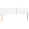 vidaXL Testiere 2 pz. Bianco 100x5x78/88 cm in Pelle finta