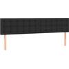 vidaXL Testiere 2 pezzi nero 100x5x78/88 cm Similcuoio