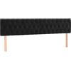 vidaXL Testiere 2 pezzi nero 90x7x78/88 cm in velluto
