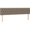 vidaXL Testiere 2 pz. Tessuto Taupe 100x7x78/88 cm