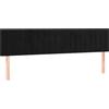 vidaXL Testiere 2 pezzi nero 100x5x78/88 cm in velluto